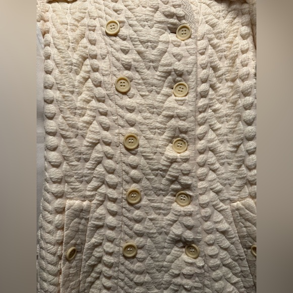 Burberry prorsum runway knit effect white ivory trench coat - Picture 16 of 16